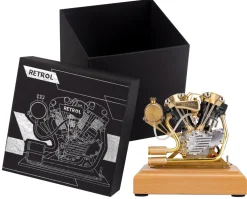 RETROL R29 4.2CC Mini V2 Engine OHV V-Twin Motorcycle Engine Double-cylinder Four-stroke Gasoline Engine Internal Combustion Engine Model