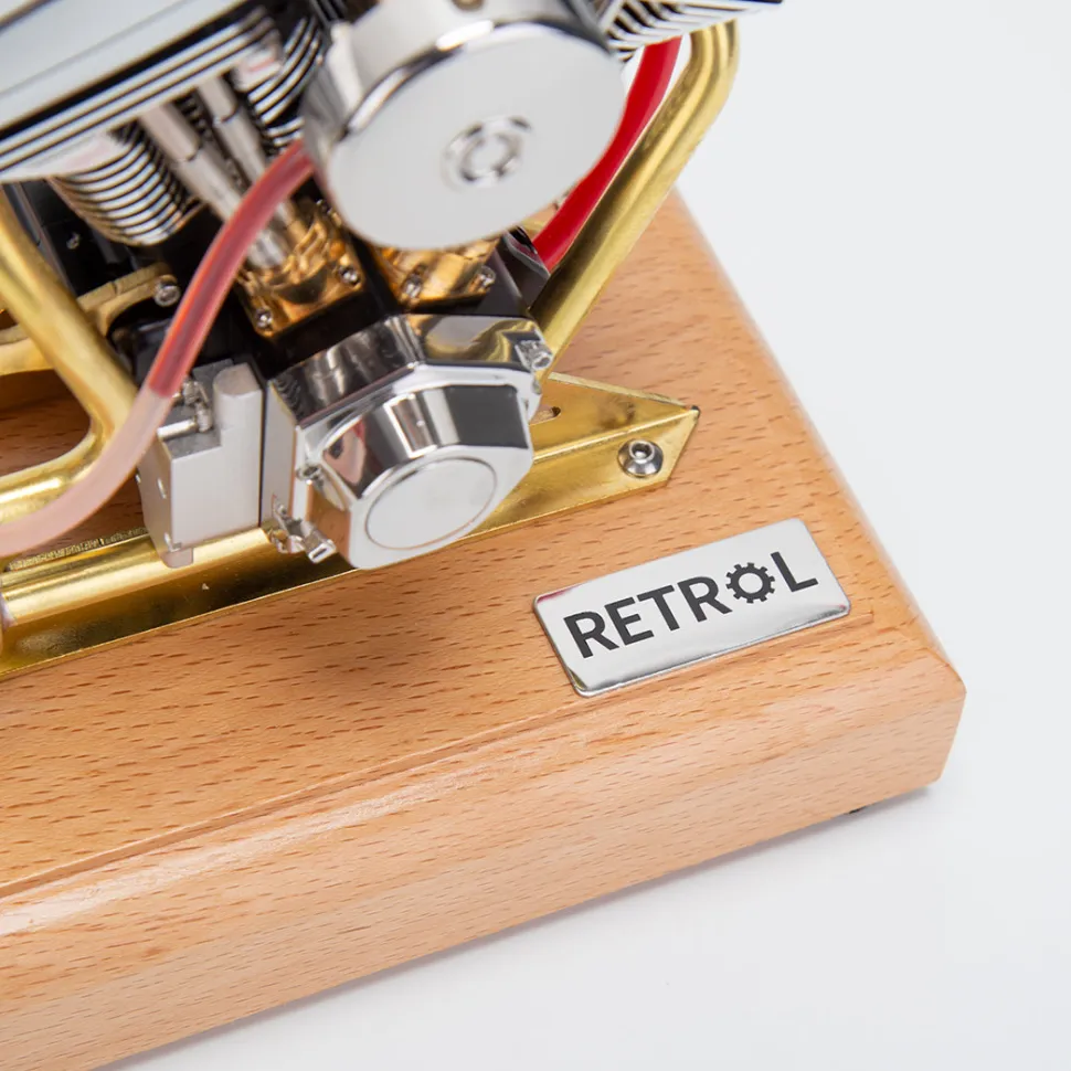 RETROL R33 Evolution 4.2CC Mini V2 Engine OHV V-Twin Motorcycle Engine Double-cylinder Four-stroke Gasoline Engine Internal Combustion Engine Model