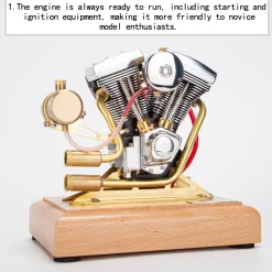RETROL R33 Evolution 4.2CC Mini V2 Engine OHV V-Twin Motorcycle Engine Double-cylinder Four-stroke Gasoline Engine Internal Combustion Engine Model