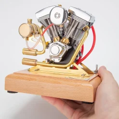 RETROL R33 Evolution 4.2CC Mini V2 Engine OHV V-Twin Motorcycle Engine Double-cylinder Four-stroke Gasoline Engine Internal Combustion Engine Model