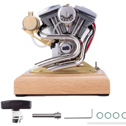 RETROL R33 Evolution 4.2CC Mini V2 Engine OHV V-Twin Motorcycle Engine Double-cylinder Four-stroke Gasoline Engine Internal Combustion Engine Model