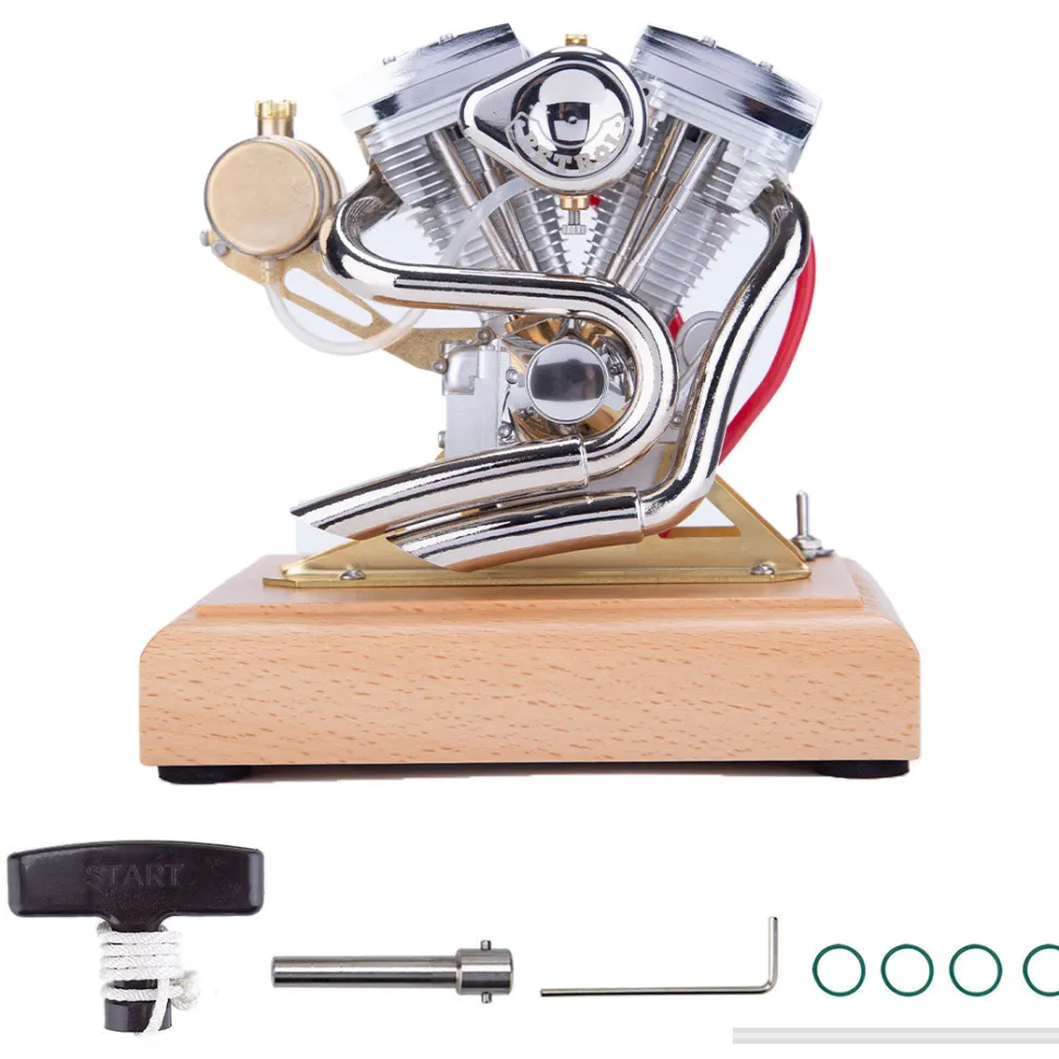 RETROL R34 OHV 4.2CC V-Twin Four-Stroke Gasoline Engine Mini Retro Motorcycle Internal Combustion Engine Model