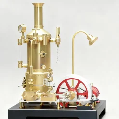 RETROL SE-03 Working Stationary Mill Steam Engine Model Kit with Boiler, Generator and Lamp Stand