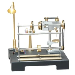 RETROL SE-03 Working Stationary Mill Steam Engine Model Kit with Boiler, Generator and Lamp Stand