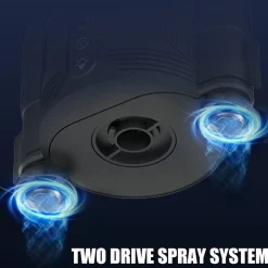 Rocket-Style Desktop Fan with Dual Mist Spray & RGB Lights - Ultra-Quiet Tech Decor for Office