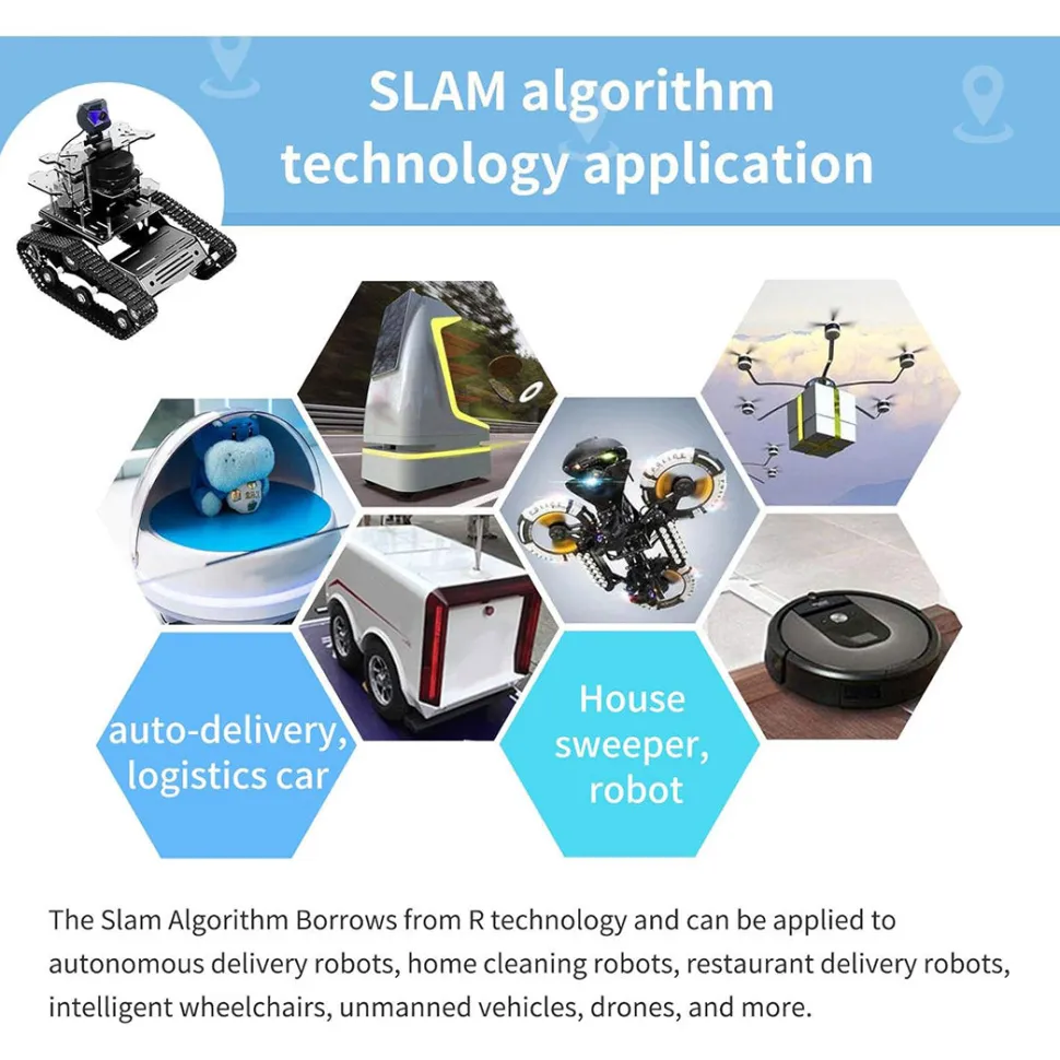 ROS Intelligent Tracked Robot Car Kit with LiDAR SLAM, Autonomous Navigation & Path Planning
