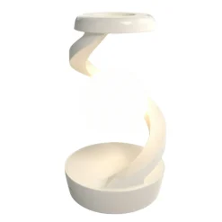 Rotating Levitating Night Light – Wireless Charging Bedside Ambient Lamp, Desktop Decor
