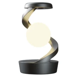 Rotating Levitating Night Light – Wireless Charging Bedside Ambient Lamp, Desktop Decor