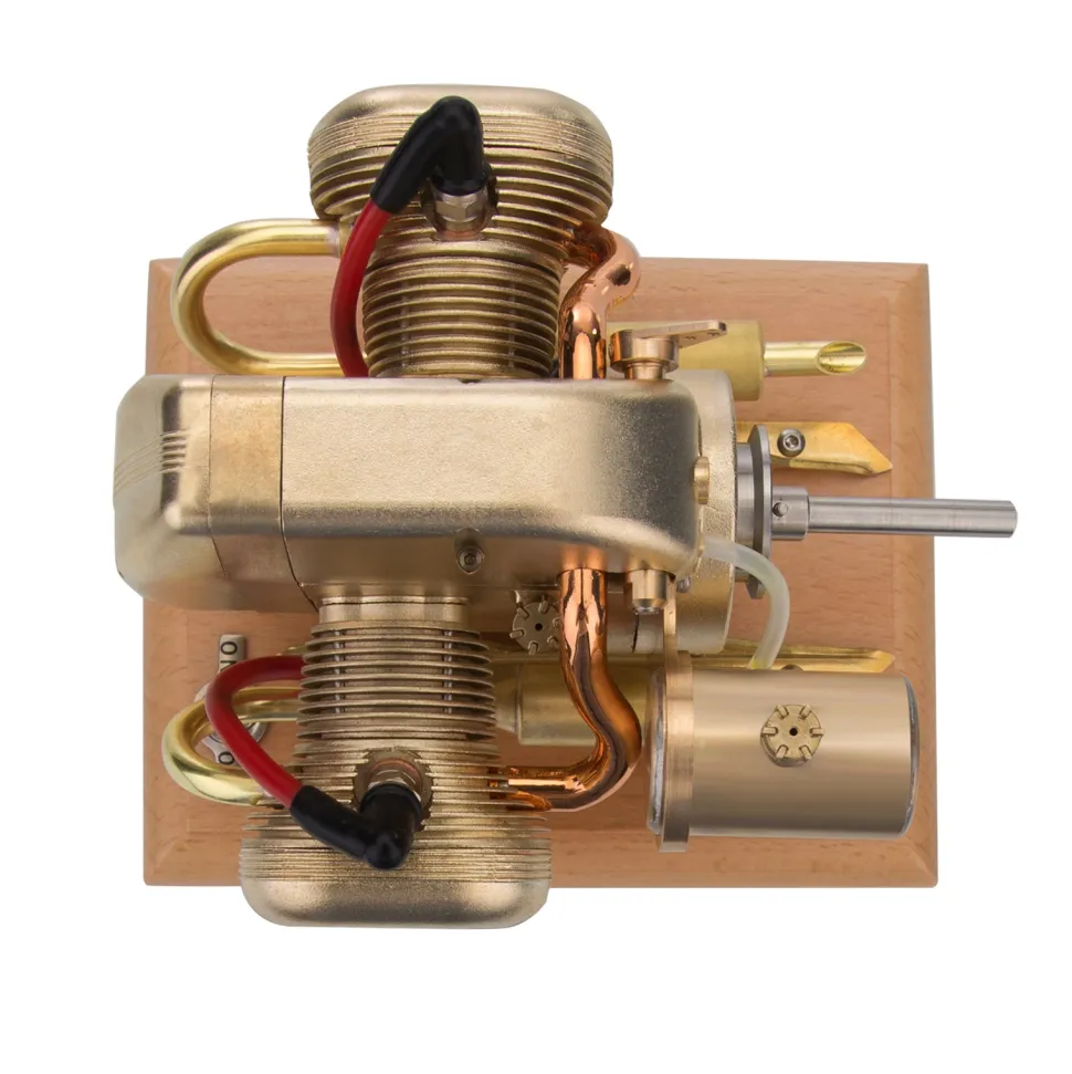 R90S 3.2cc Mini Gasoline Engine 2-Cylinder 4-Stroke Motorcycle Internal Combustion Engine ICE Engine Model