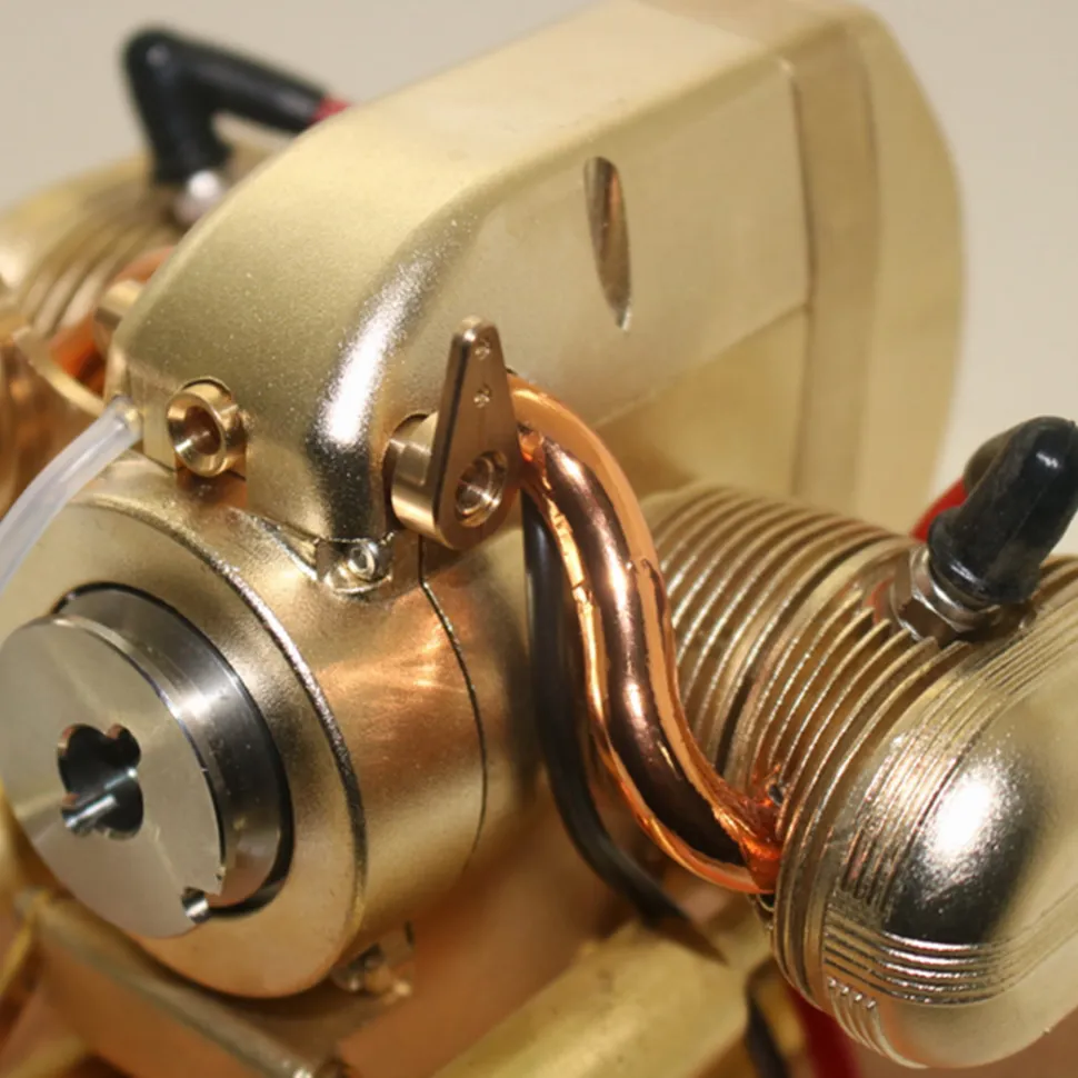 R90S 3.2cc Mini Gasoline Engine 2-Cylinder 4-Stroke Motorcycle Internal Combustion Engine ICE Engine Model