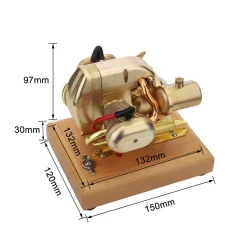 R90S 3.2cc Mini Gasoline Engine 2-Cylinder 4-Stroke Motorcycle Internal Combustion Engine ICE Engine Model