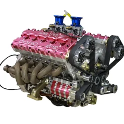 RUIFEIYA 1:4 Scale V10 Gas Engine Model - 150cc DOHC 40-Valve 4-Stroke 3-Ring Water-Cooled Internal Combustion Engine
