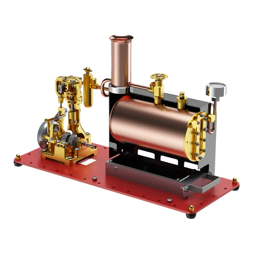 RW-BL1K Mini Reversible Reciprocating Single-Cylinder Live Steam Engine Kit with Boiler DIY Kit