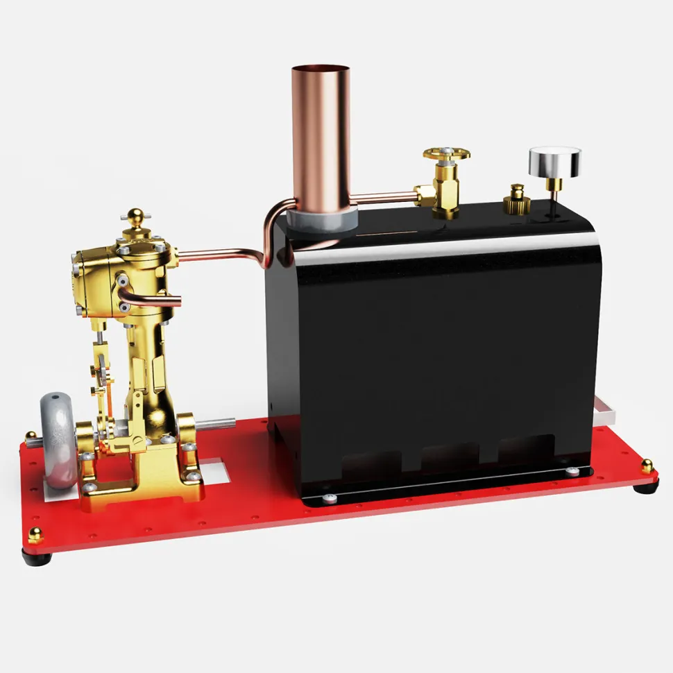 RW-BL1K Mini Reversible Reciprocating Single-Cylinder Live Steam Engine Kit with Boiler DIY Kit