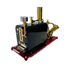 RW-BV2C Mini Reversible Reciprocating V-Type Dual-Cylinder Live Steam Engine and Boiler Model