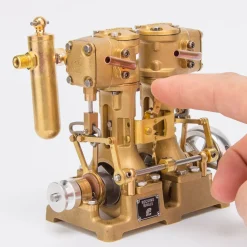 RW-L2 Retro Mini Inline Double Cylinder Steam Engine Model for 70-130cm Steamship