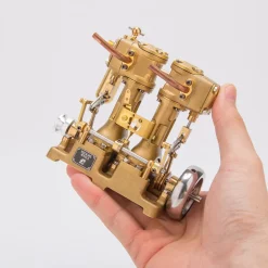 RW-L2 Retro Mini Inline Double Cylinder Steam Engine Model for 70-130cm Steamship