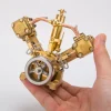 RW-V2 Mini V-Shape Double Cylinder Steam Engine Model for 70-130cm Steamship
