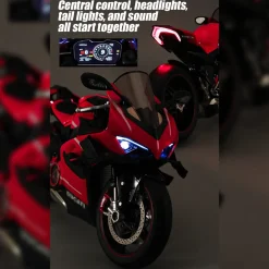 1/7 Scale Alloy Dynamic Motorcycle Model V4 Top Edition with Ignition System & Smoke Spray