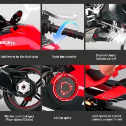 1/7 Scale Alloy Dynamic Motorcycle Model V4 Top Edition with Ignition System & Smoke Spray