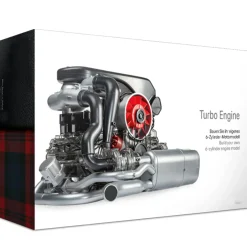 1/3 Scale DIY Horizontal Opposed 6-Cylinder Engine Kit with Operational Turbocharger - Electric Motorized STEM Educational Display Model