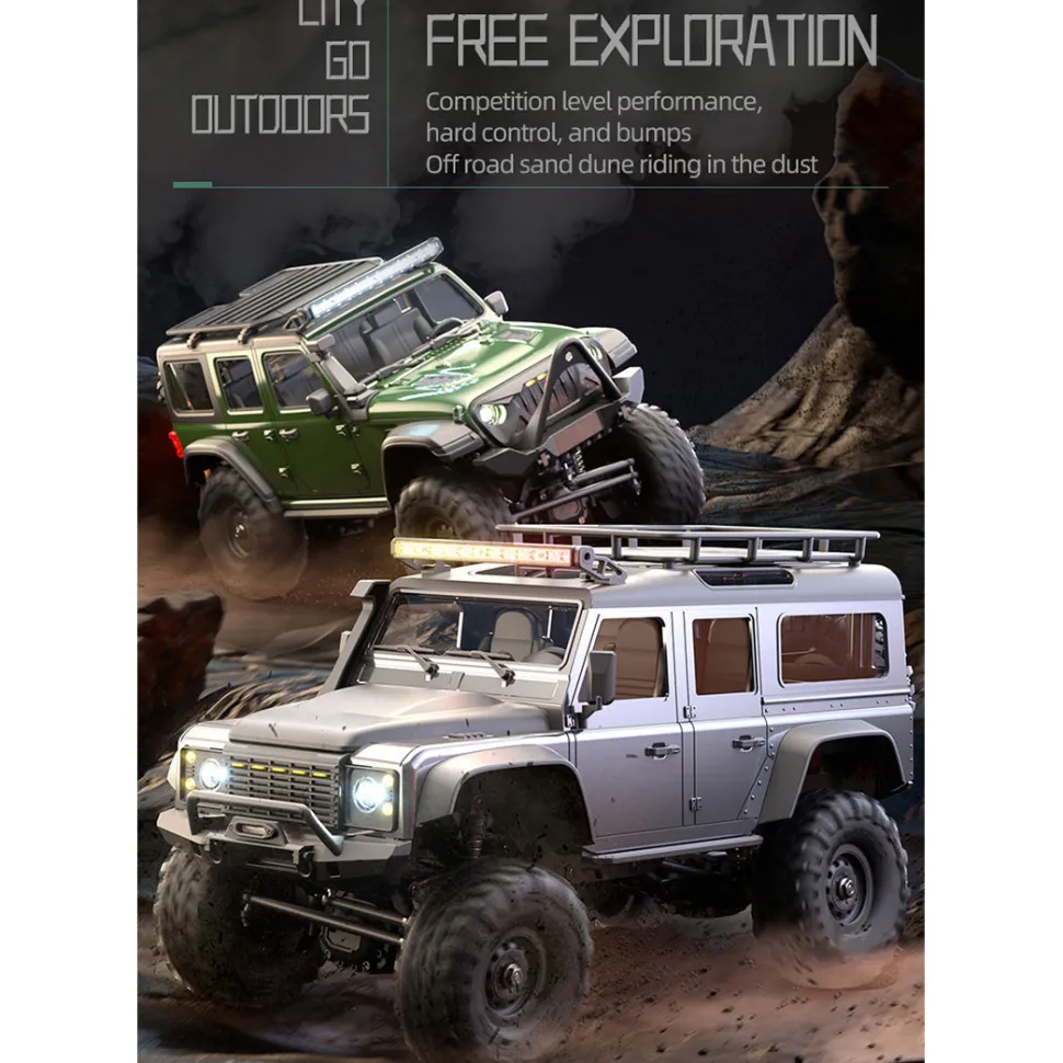 1/16 Scale Full-Proportional RC Crawler - Entry-Level Performance, High-detail Design