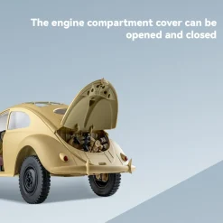 1/12 Scale 2.4G 4CH RC Military Vehicle Model with Switchable 2WD/4WD, LED Light Effects