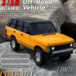 1/18 Scale 2.4G 3CH 4WD Off-Road RC Car Model with Flip-up Headlights