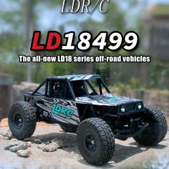 1/18 Scale 2.4G 3CH 4WD Tube Chassis Off-Road RC Car Model with Flip-up Headlights