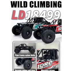 1/18 Scale 2.4G 3CH 4WD Tube Chassis Off-Road RC Car Model with Flip-up Headlights