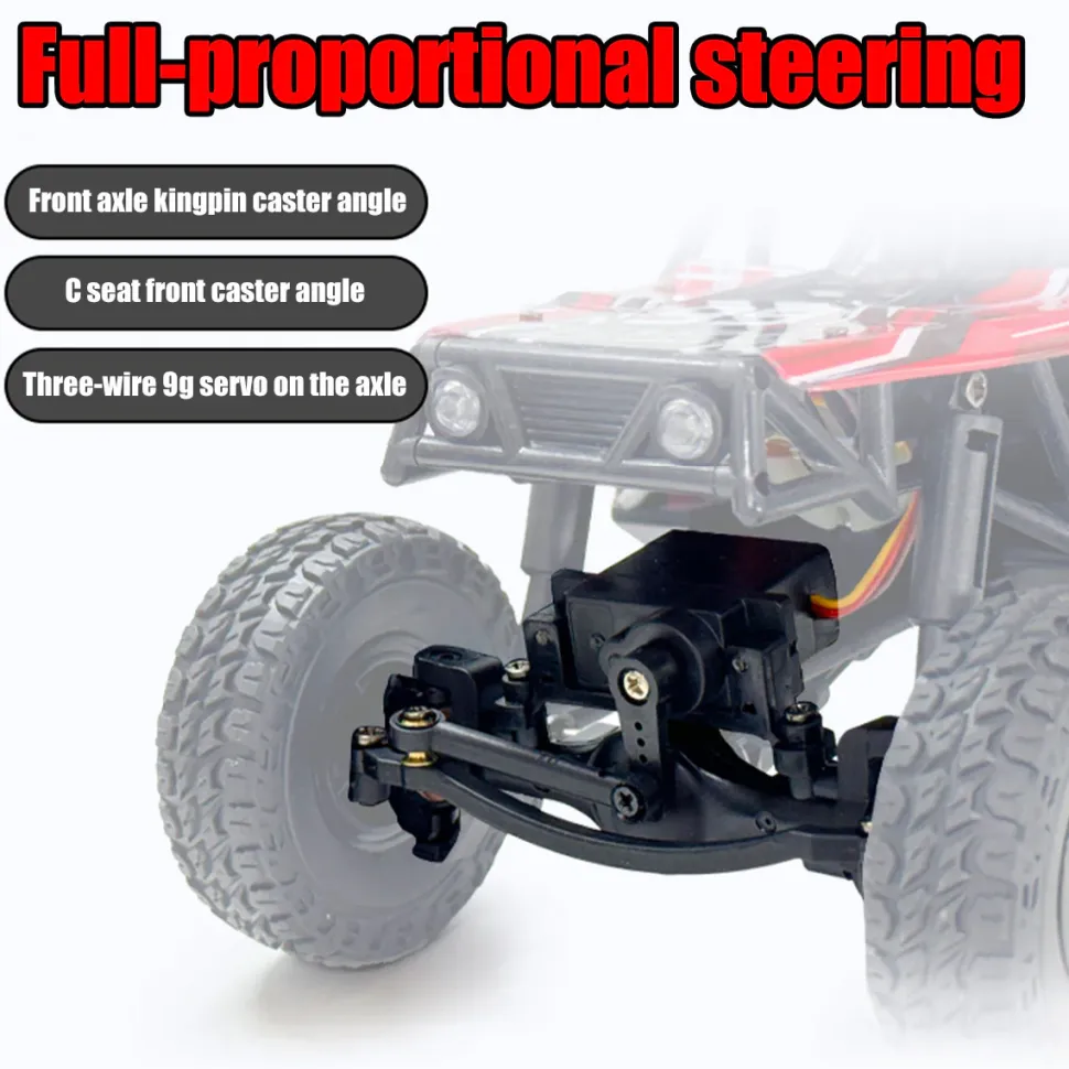 1/18 Scale 2.4G 3CH 4WD Tube Chassis Off-Road RC Car Model with Flip-up Headlights