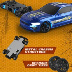 1/43 Scale 2.4G Full-Proportional Mini Electric RC Drift Racing Car Model with LED Lights