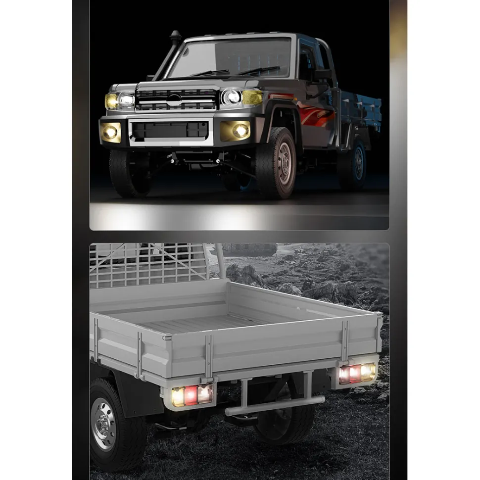 1/14 Scale 2.4G Full-Proportional RC Pickup Truck with Independent Suspension and Adjustable Gear Settings