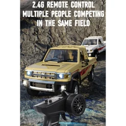 1/14 Scale 2.4G Full-Proportional RC Pickup Truck with Independent Suspension and Adjustable Gear Settings
