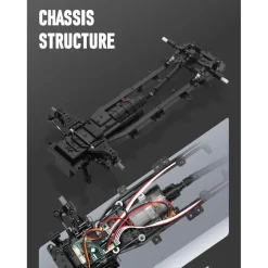 1/14 Scale 2.4G Full-Proportional RC Pickup Truck with Independent Suspension and Adjustable Gear Settings