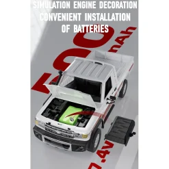 1/14 Scale 2.4G Full-Proportional RC Pickup Truck with Independent Suspension and Adjustable Gear Settings