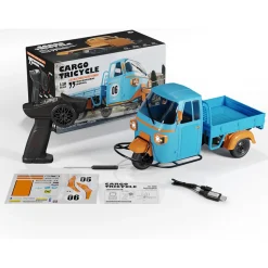 1/10 Scale 2.4G Full-Proportional RC Three-Wheeler with Real Sound, Lights & Gears