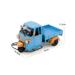 1/10 Scale 2.4G Full-Proportional RC Three-Wheeler with Real Sound, Lights & Gears