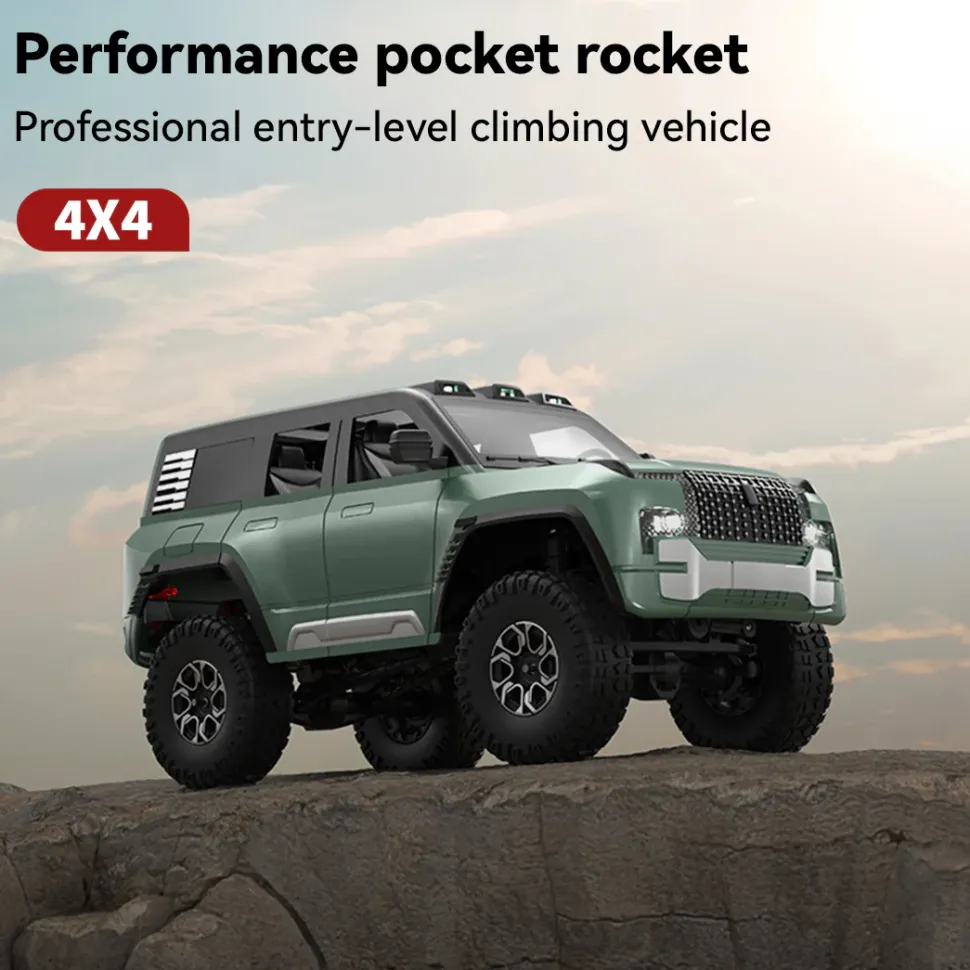 1/24 Scale 2.4G Full-Time 4WD Full-Proportional RC Off-Road Car Miniature Model Gifts