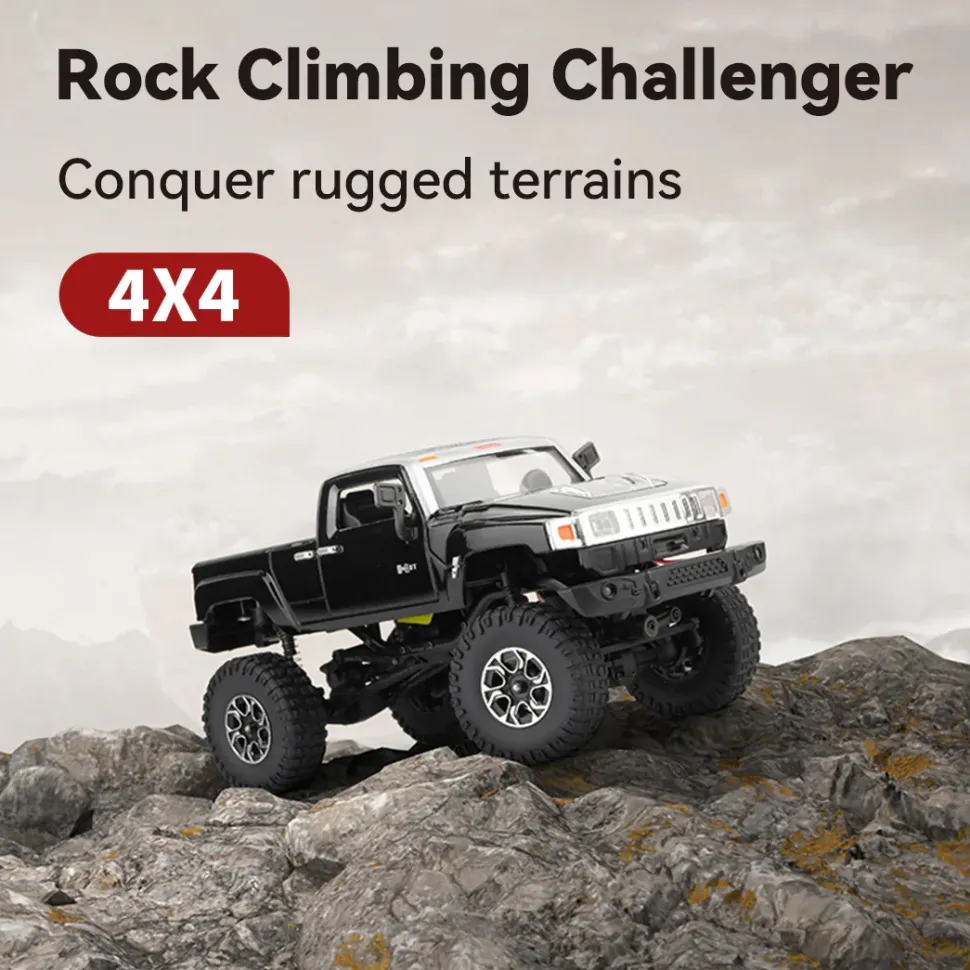 1/24 Scale 2.4G Full-Time 4WD Full-Proportional RC Off-Road Car Miniature Model Gifts