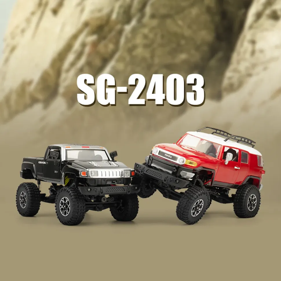 1/24 Scale 2.4G Full-Time 4WD Full-Proportional RC Off-Road Car Miniature Model Gifts
