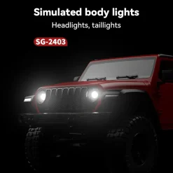 1/24 Scale 2.4G Full-Time 4WD Full-Proportional RC Off-Road Car Miniature Model Gifts