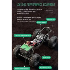 1/16 Scale 2.4GHz Full-Proportional Pickup-Style RC Crawler