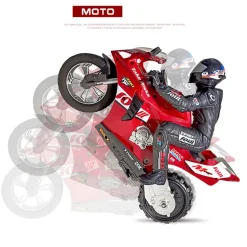 1/6 Scale 2.4GHz RC Dual-Motor Electric Two-Wheel Self-Balancing Motorcycle Model with Six-Axis Gyroscope