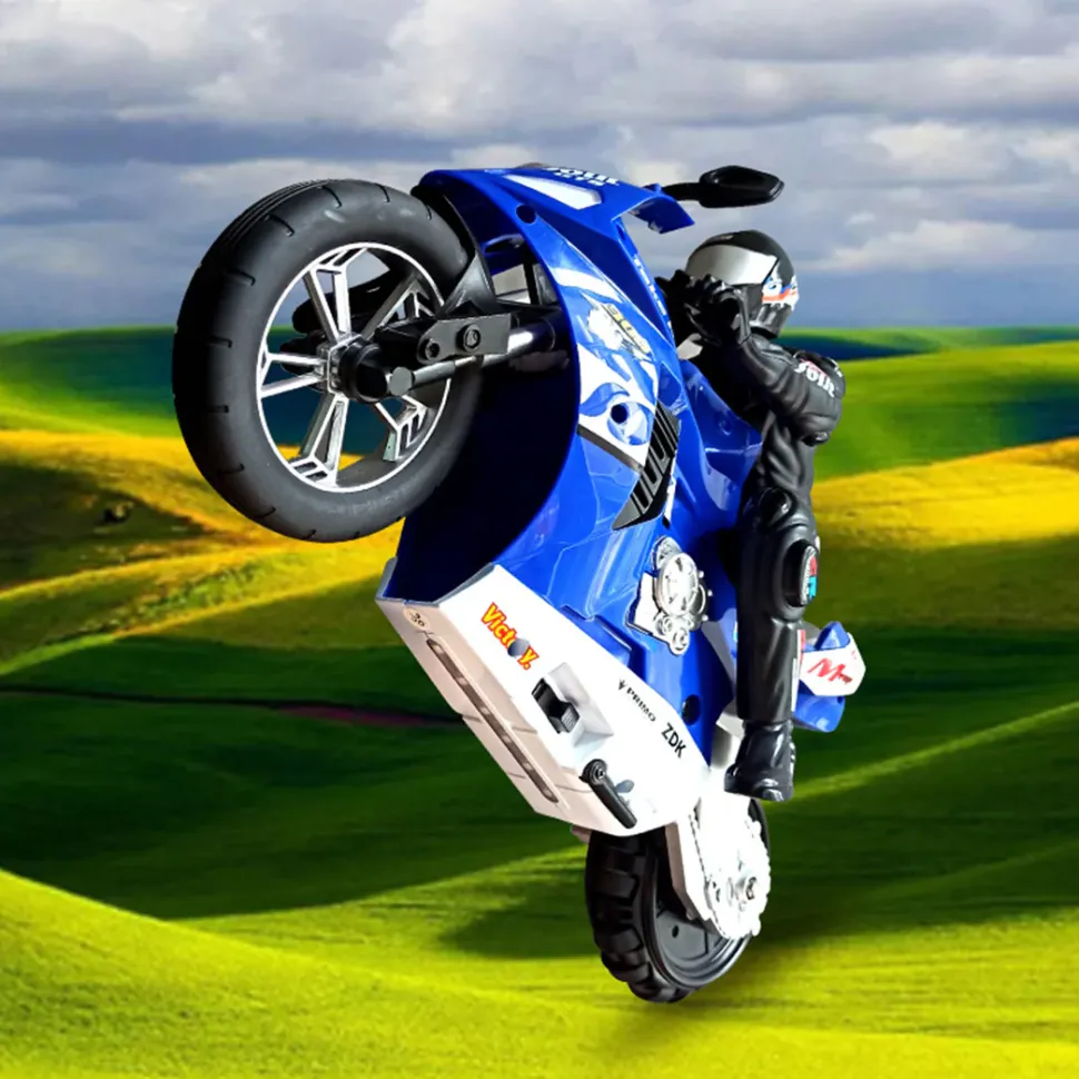 1/6 Scale 2.4GHz RC Dual-Motor Electric Two-Wheel Self-Balancing Motorcycle Model with Six-Axis Gyroscope