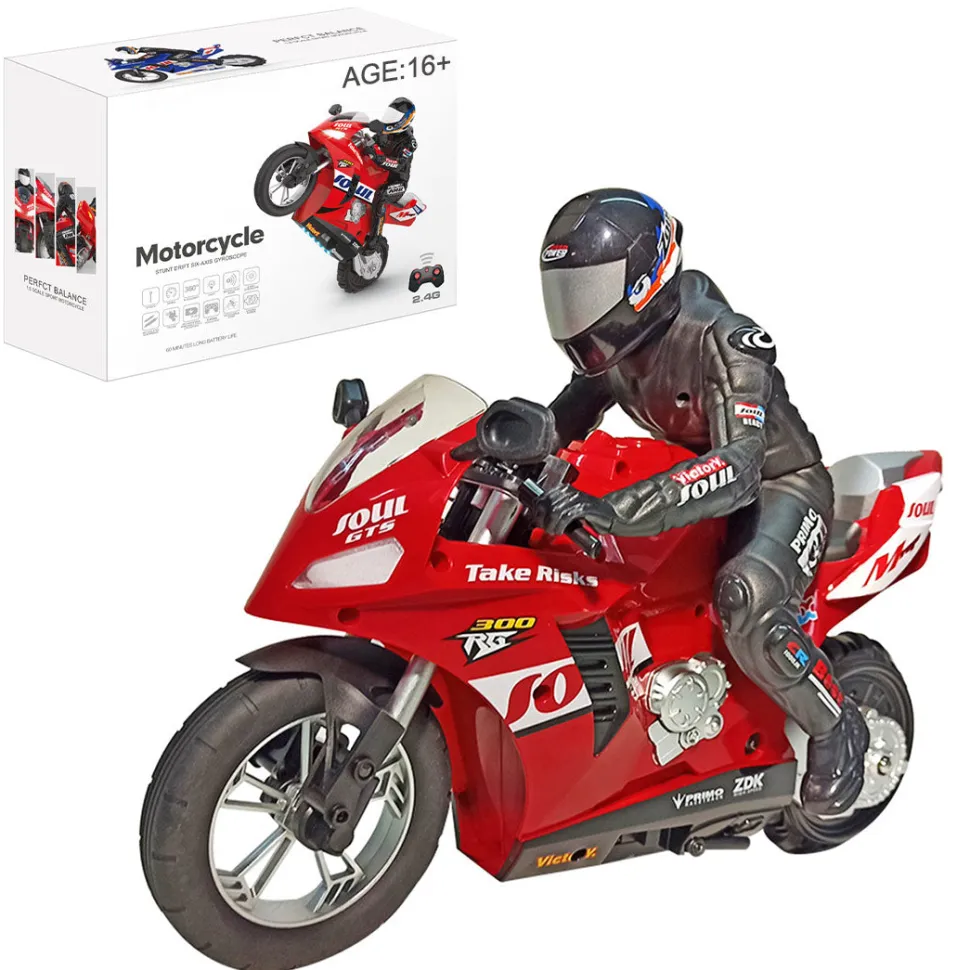1/6 Scale 2.4GHz RC Dual-Motor Electric Two-Wheel Self-Balancing Motorcycle Model with Six-Axis Gyroscope