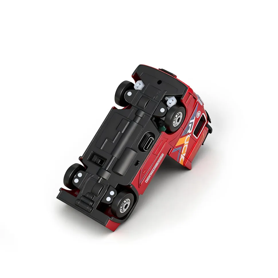 1/64 Scale 2.4GHz 4WD RC Container Truck, RTR RC Semi Truck with Proportional Steering, Independent Trailer Control, 3 Speed Gears, Cruise Function, Lifting Support Legs, Light & Sound Effects