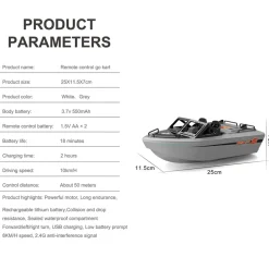 1/12 Scale 2.4G 8KM/H RC Karting Boat Model RTR Version