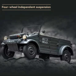 1/12 Scale 2.4G Type 82 RC Barrel Vehicle Model with 4-Wheel Independent Suspension