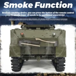 1/16 Scale 2.4G U.S. M8 Self-Propelled Howitzer RC Simulation Tank Model with Sound and Lights, Telescoping Smoke, Dual-Speed Modes